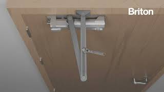 How to install the Briton 2003V Overhead Door Closer in a Door Mount Pull Fig1 fixing position [upl. by Gherardo]