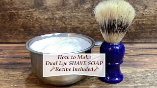 How to Make Super Thick Lathering Dual Lye 🪒 SHAVING SOAP🪒 w Recipe amp Tutorial  Ellen Ruth Soap [upl. by Ellecram]