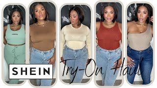 SHEIN CLOTHING EVERYDAY BASICS TRYON HAUL Bodysuits Coats Jackets amp Denim [upl. by Conrad]