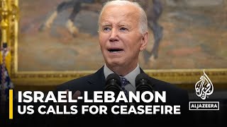 Biden calls for ceasefire amid reports Israel plans to invade Lebanon [upl. by Aldric]