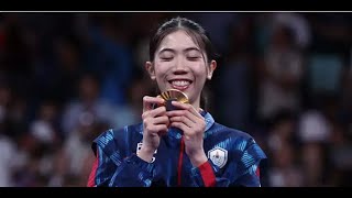 Panipak Wongpattanakit  THA Olympic gold medalist at 49kg Paris 2024 Highlights Taekwondo Thailand [upl. by Uaerraj555]