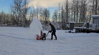 Snowblower in action [upl. by Elbam]