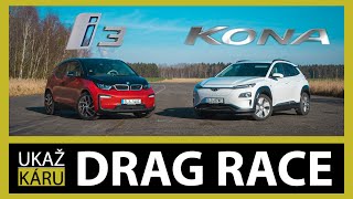 PORAZÍ HYUNDAI BMW  BMW i3 vs Hyundai Kona Electric  DRAG RACE 1 [upl. by Sarazen566]