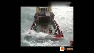 North Sea Waves Epic Ship Navigation in Rough Seas [upl. by Thornie96]