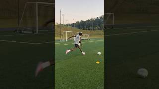 Precision Shooting ⚽️🎯 BANGER AT THE END shorts soccer [upl. by Eirb430]