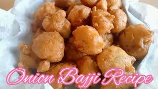 Onion Bajji Recipe Home Made Crispy Onion Bhajees Recipe Sri Laxmi channel [upl. by Gombach]