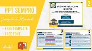 PowerPoint Sidang Skripsi 3  Template PPT Sempro yang Menarik  FREE TEMPLATE  POWER POINT [upl. by Kilar470]