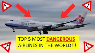 top 5 most DANGEROUS Airlines in 2023 ⚠️ [upl. by Nnylkoorb]