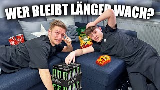 100€ wer LÄNGER WACH bleiben kann😴 Challenge mit Echtso 😳 [upl. by Yddub]