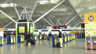 London Stansted Airport check in and departures area [upl. by Yelnoc]