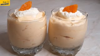 Orange Mousse  No Egg No Bake Orange Mousse  Delicious Quick Orange Mousse  Orange Mousse Recipe [upl. by Reynold]