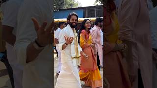 chayakkineni amp Sobhita visits temple ❤️  Telugu Traditions  NagaChaitanya  Shorts [upl. by Ryun727]