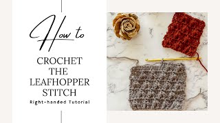 How to Crochet The Leafhopper Stitch [upl. by Katine]