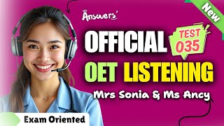 OET LISTENING TEST 11102024 oet oetexam oetnursing oetlisteningtest [upl. by Assetan]