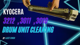 Kyocera 3010 3011 3212 Drum unit cleaning [upl. by Nesnej]