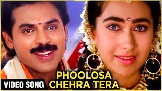 Phoolon Sa Chehra Tera  Anari  Udit Narayan  90s Hindi Song [upl. by Hanzelin162]