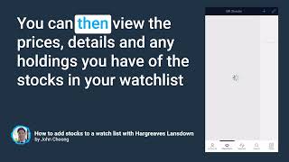 How to Create a Watchlist on Hargreaves Lansdown [upl. by Saul]