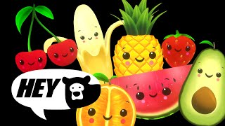 Hey Bear Sensory  Disco Fruit Party  Fun video with music and dancing [upl. by Mcloughlin419]