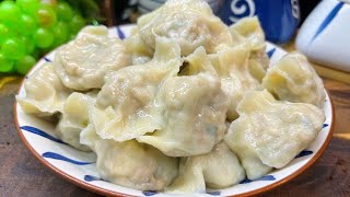 白菜包饺子，原来这么好吃，教你调馅秘诀，馅鲜味美比肉馅还香 [upl. by Nnairrek]