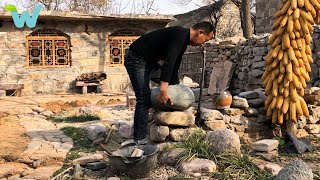 The man builds and renovates a house with stone in the countryside  House amp garden Part4  WU Vlog [upl. by Kathe]