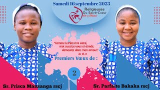 Cérémonie des premiers vœux des sœurs Parfaite et Prisca 2 [upl. by Wanonah]