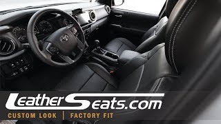 2016  2019 Toyota Tacoma Double Cab Custom Leather Interior Upholstery Kit  LeatherSeatscom [upl. by Waugh957]