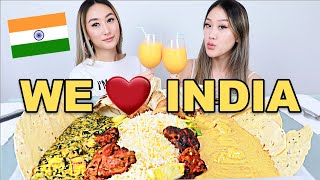 INDIAN FOOD MUKBANG EAT WITH US 😋 [upl. by Aidekal867]