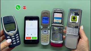 Nokia 8800  Nokia 3310  Motorola Razr V3  Samsung A800  MicroMax S300 Incoming call [upl. by Lancelle]