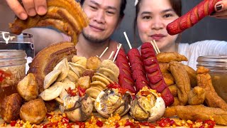 FILIPINO STREET FOOD  Mukbang ASMR  HANIMACETV [upl. by Shiverick]