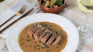 How To Make A French Bistros Style Peppercorn Sauce  with Duck Breast [upl. by Estel]