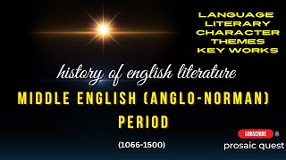 middle English period AngloNorman period medieval period history of English literature [upl. by Marella]