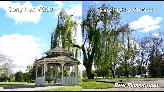 Sony 4K FDRAX100 Vs Sony NexVG30  Video comparison [upl. by Ainomar]