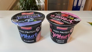 Ehrmann High Protein Joghurt im Test  Nährwerte Zutaten und Geschmack [upl. by Czarra375]