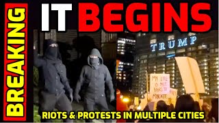 Its Starting ⚠️ Riots amp Protests Break Out in Multiple US Cities  Mass Arrests Made [upl. by Lupee]