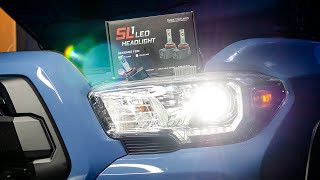 Howto Install amp Review Diode Dynamics SL1 LED Headlights H11  2019 Toyota Tacoma 3rd Gen Tacoma [upl. by Matazzoni830]