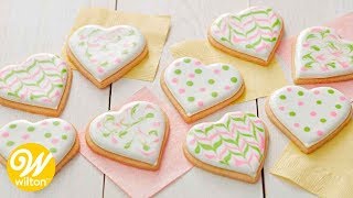 How to Decorate Cookies with Thinned Royal Icing  Wilton [upl. by Halbeib]