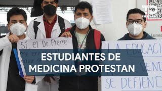 Protestan estudiantes de Medicina UPAEP por inconformidades en Puebla [upl. by Dace]