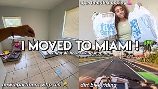 I MOVED TO MIAMI  🌴 My First 48 Hours Living In Miami MOVE IN VLOG  Episode 1 [upl. by Domineca633]