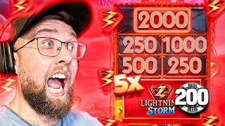 INSANE WIN ON 5X TOP SLOT LIGHTNING STORM GAME SHOW [upl. by Bambie]