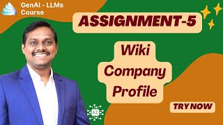 GenAI amp LLMs  Video 7  Part 3  Assignment5  Venkat Reddy AI Classes [upl. by Neville]