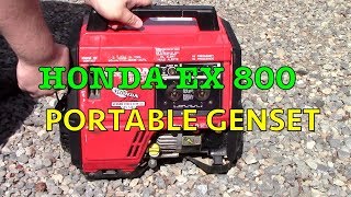 Honda Quiet Portable Generator EX 800 Start amp Run [upl. by Tudela227]