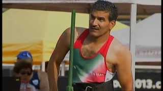 Athletics  Abdolreza Jokar  mens javelin throw F5253 final  2013 IPC Athletics World C [upl. by Ylac923]