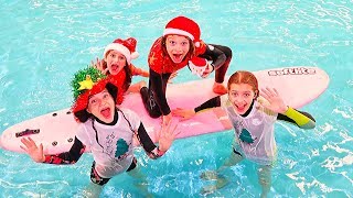 BEST HOLIDAY POOL TEAMS Challenge By The Norris Nuts [upl. by Notaes]