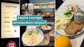 Aspire Lounge at the Amsterdam Airport Priority Pass Schiphol [upl. by Abbey338]