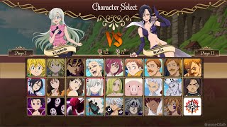 Nanatsu No Taizai Mugen  Character Selection Screen  Gameplay [upl. by Dania]