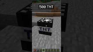 1 TNT vs 500 TNT minecraft tntmod mods [upl. by Cirdes]