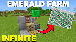 Easy INFINITE Emerald Farm Tutorial in Minecraft Bedrock glitch [upl. by Ching462]