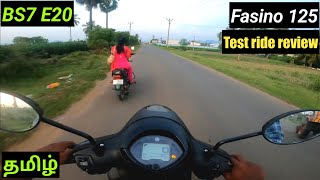 Yamaha Fasino 125 BS7 OBD2 E20 2023 modeltest ride review118 lakhs 🤯66kmpl😎mileageதமிழ் [upl. by Elstan446]