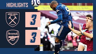 HIGHLIGHTS  Dramatic threegoal comeback  West Ham vs Arsenal 33  Premier League [upl. by Adnawed]