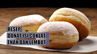 CARA MEMBUAT DONAT ISI COKLAT ENAK LEMBUT BUATAN SENDIRI [upl. by Yelik994]